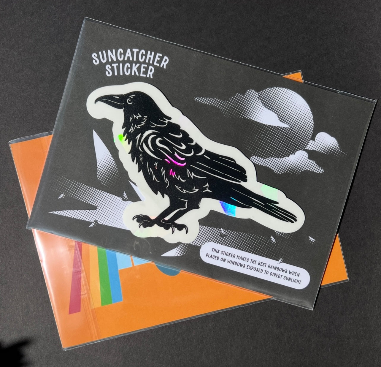 Raven/Crow Rainbow Maker I Halloween Decor Suncatcher Window Sticker