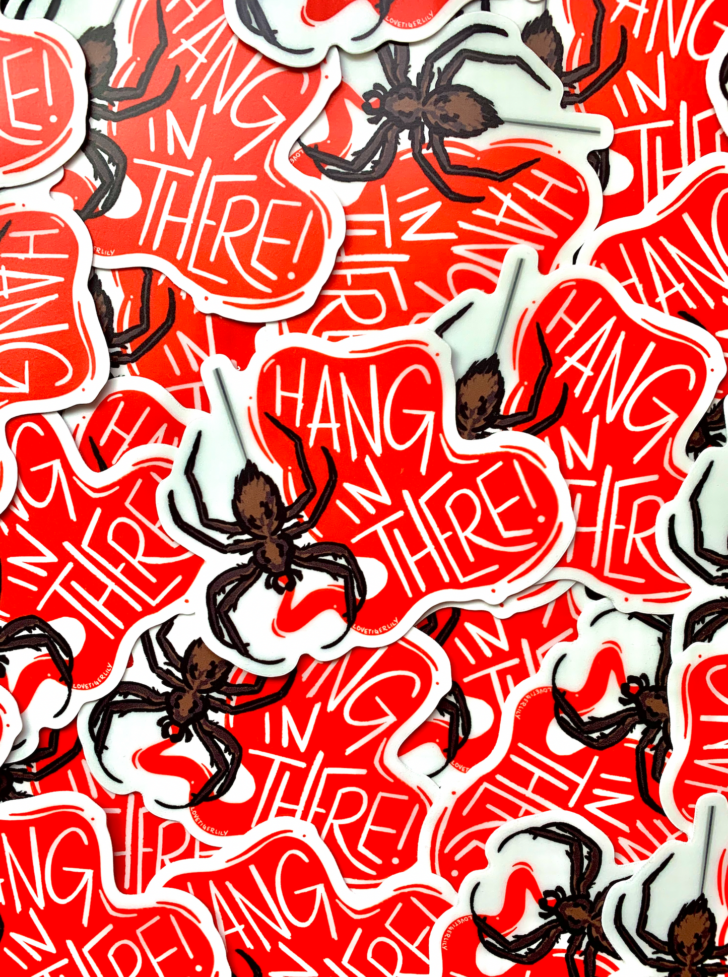 Hang in There Spider Glow in the Dark Sticker