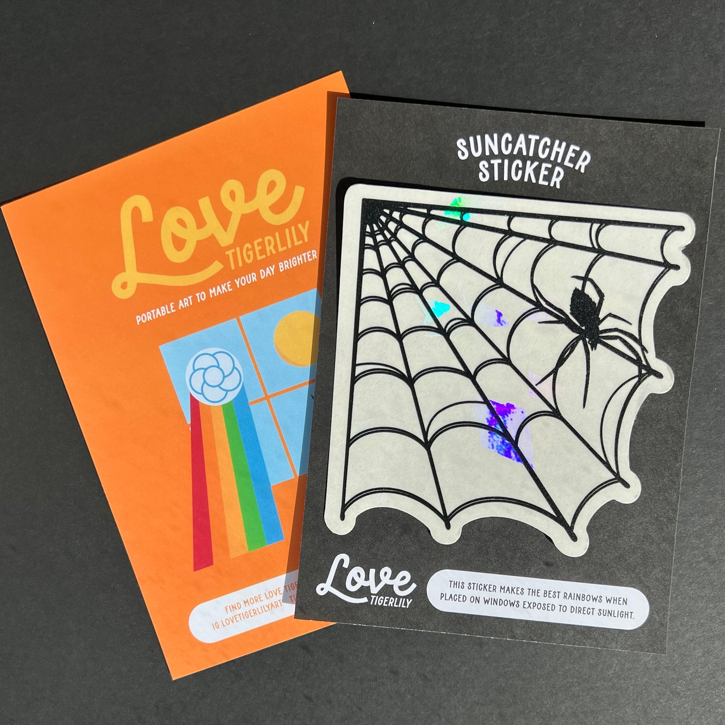 Spiderweb Rainbow Maker I Halloween Decor Suncatcher Window Sticker