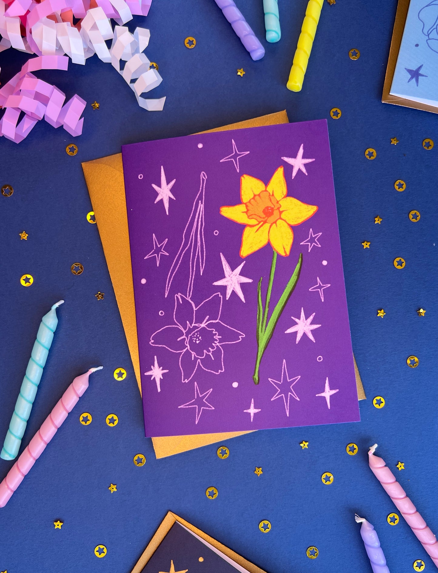 March Daffodil Greeting Card