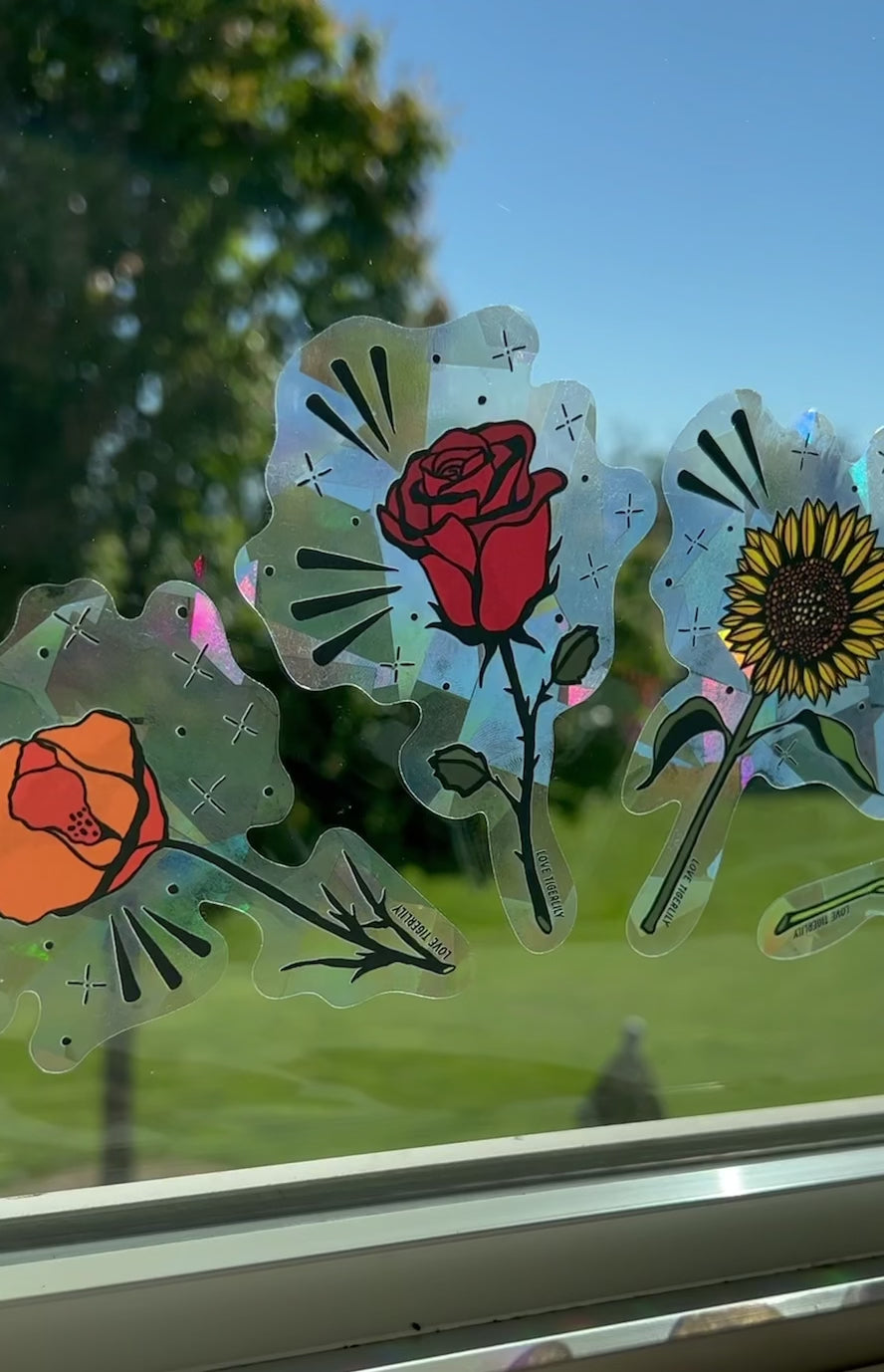 Sunflower Suncatcher Sticker I Flower Rainbow Maker Window Sticker – Love  Tigerlily