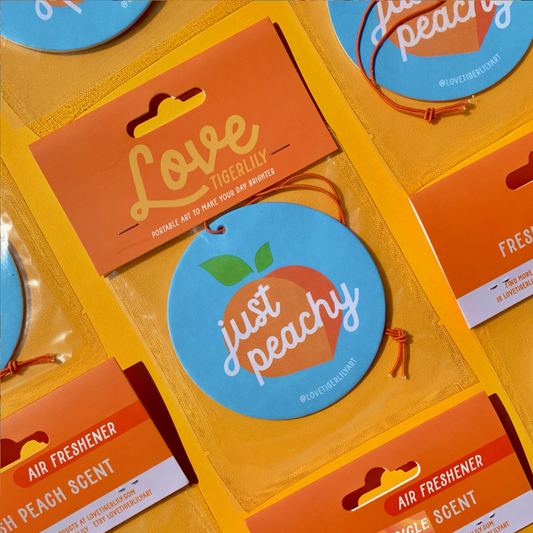 Just Peachy Air Fresheners I Dreamsicle Summer Peach Car Accessories