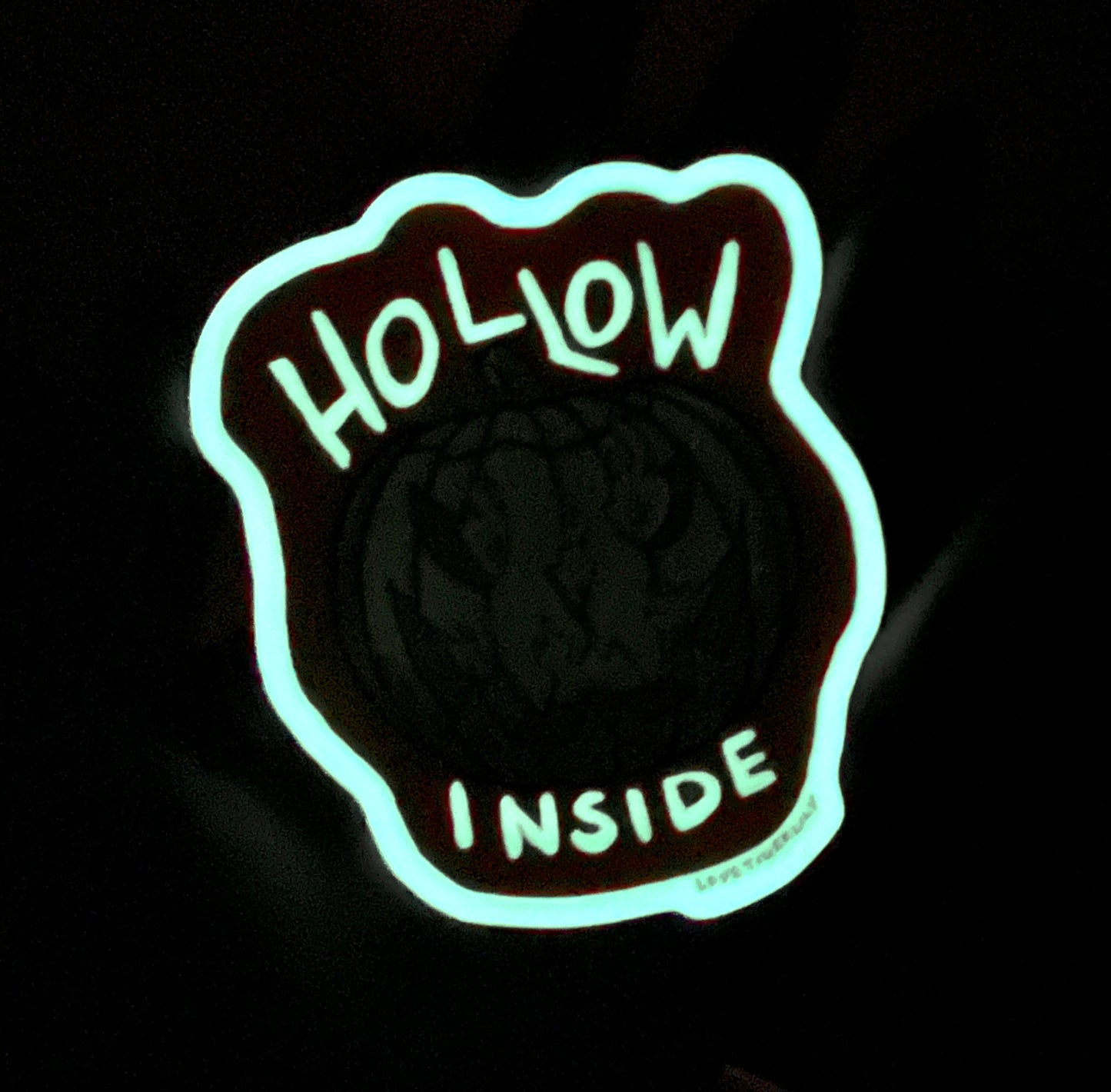 Hollow Inside Jack O Lantern Glow in the Dark Waterproof Sticker