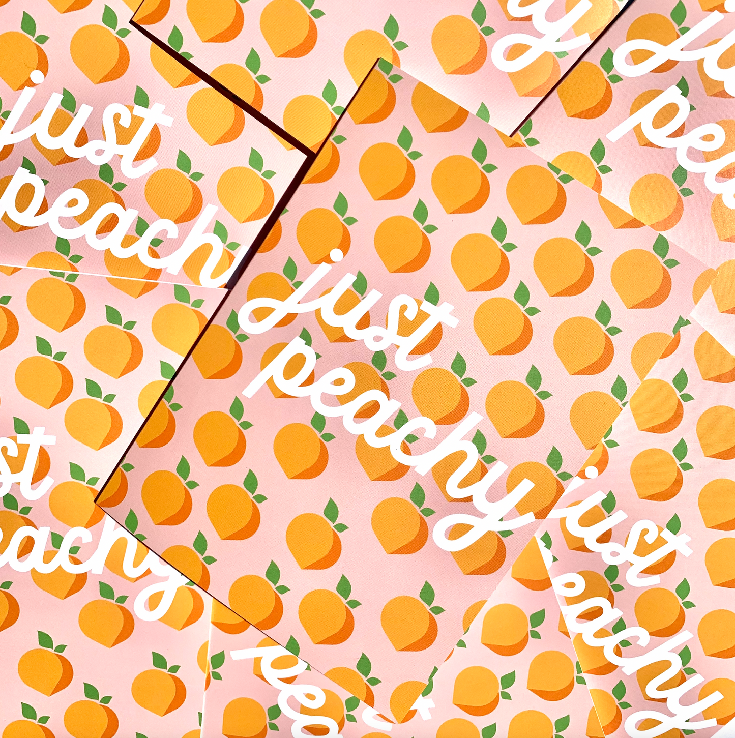 Peach Pun Greeting Cards with Envelope 5x7 I Just Peachy I I love you to Peaches I Sun of a Peach I Sweet as a Peach