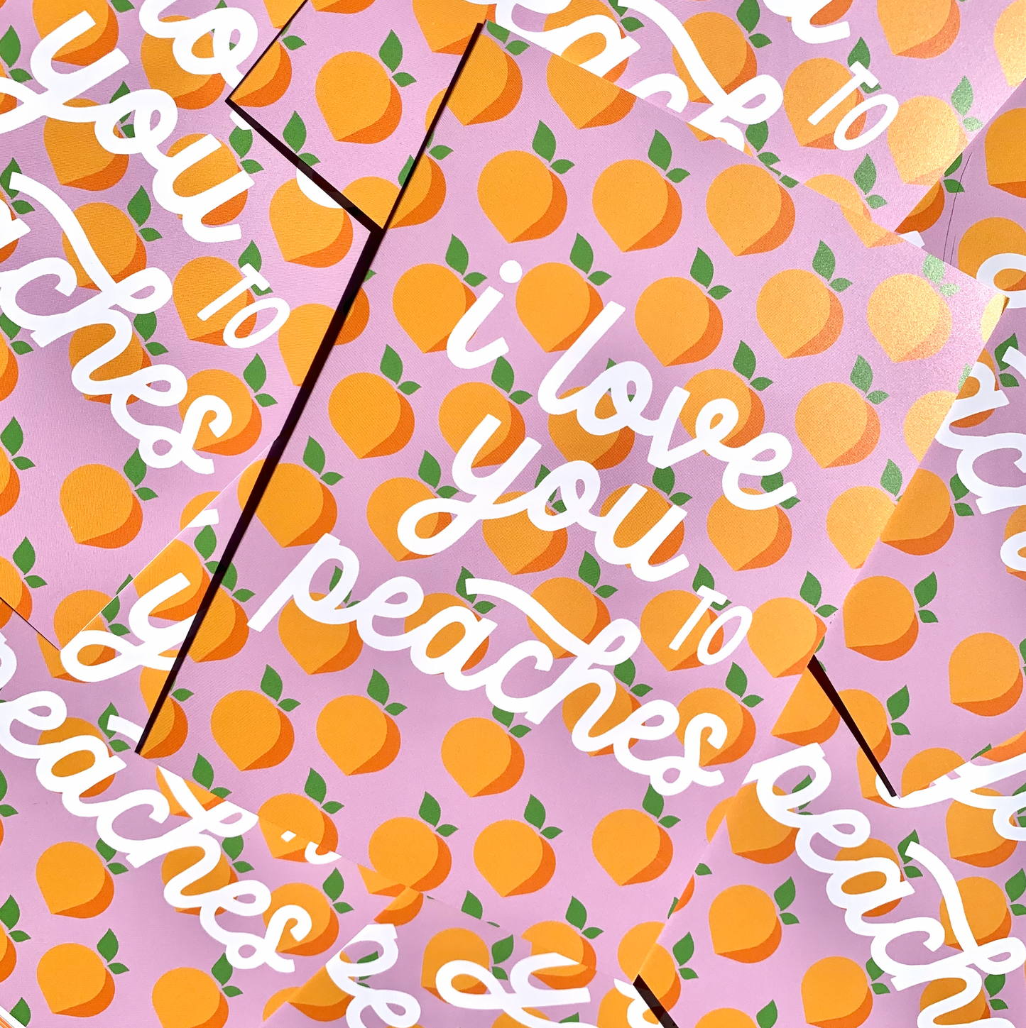 Peach Pun Greeting Cards with Envelope 5x7 I Just Peachy I I love you to Peaches I Sun of a Peach I Sweet as a Peach