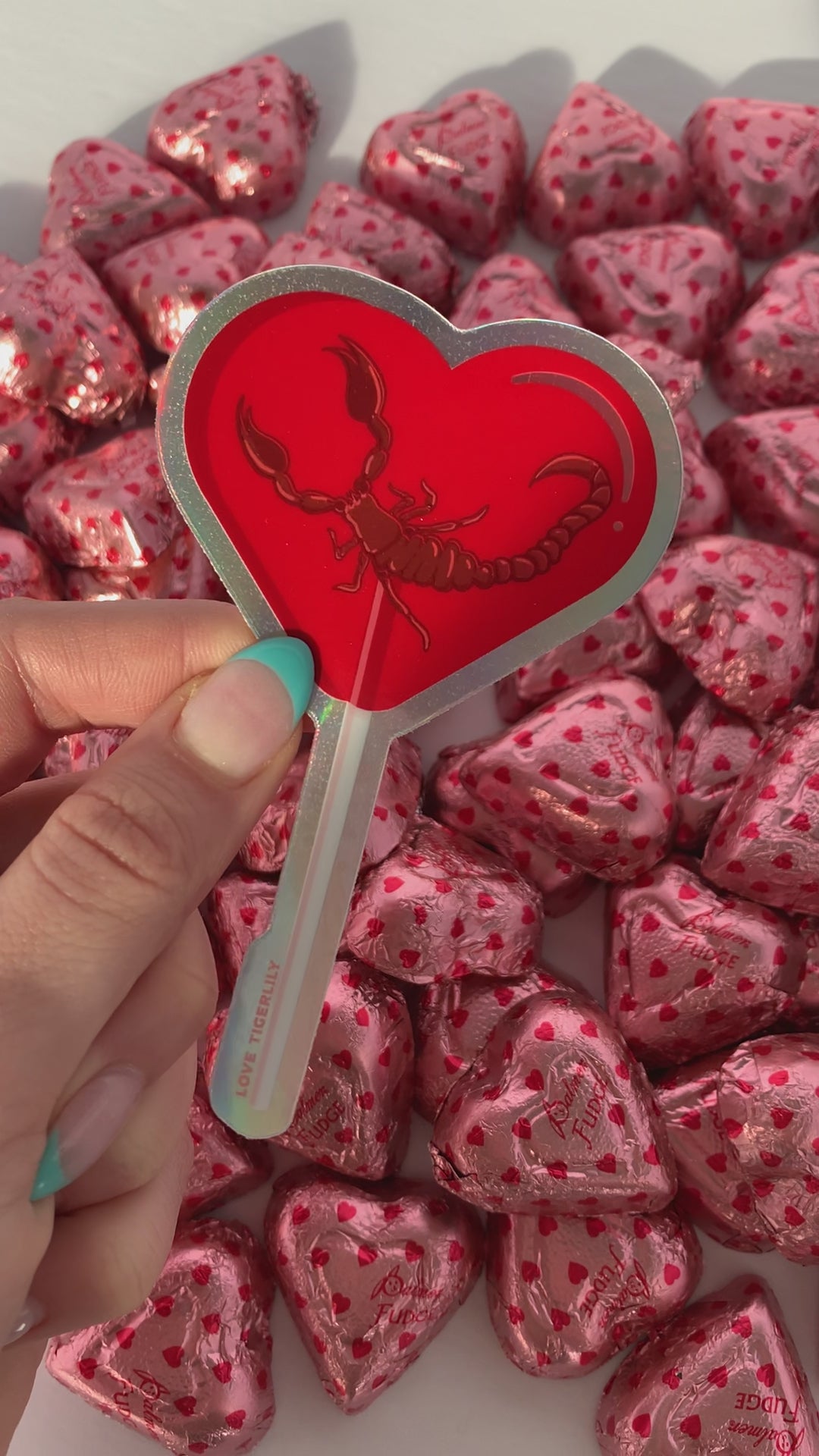288 Rainbow Holographic Sparkle Heart Valentine Stickers! ~ tiny